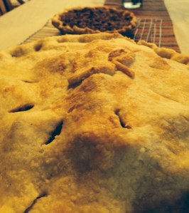 Apple and Pecan pies in the cooling stages. 