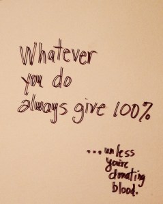 Written on a mirror, so it's a little tricky to read. 