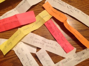 Some of the actual scraps of paper with blessings written down.