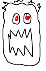 Not sure if this is the paper monster or me afraid of the thing.