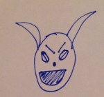 Floating head phantom creature. 